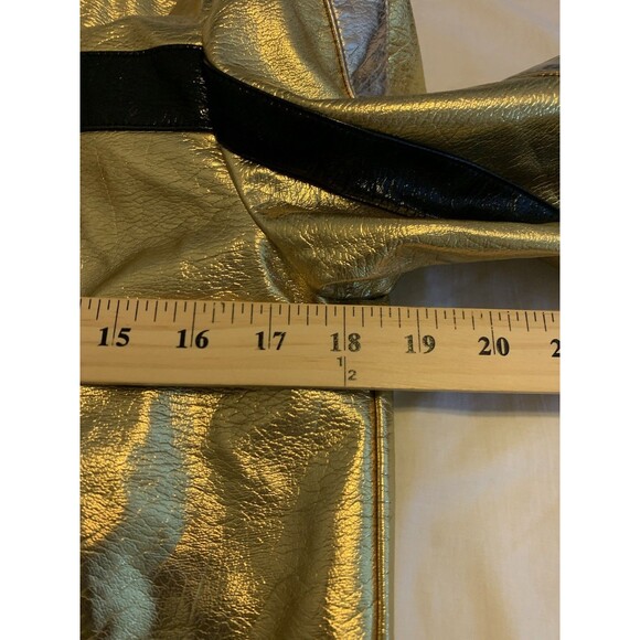 We The Free Free People Fast Lane Metallic Gold Vegan Leather Moto Jacket Small - Picture 16 of 16